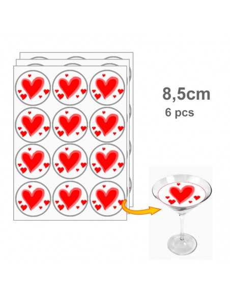 Edible photo - logo printing 8.5 cm round for cocktails - drinks - coffee (6 images / sheet) 05756