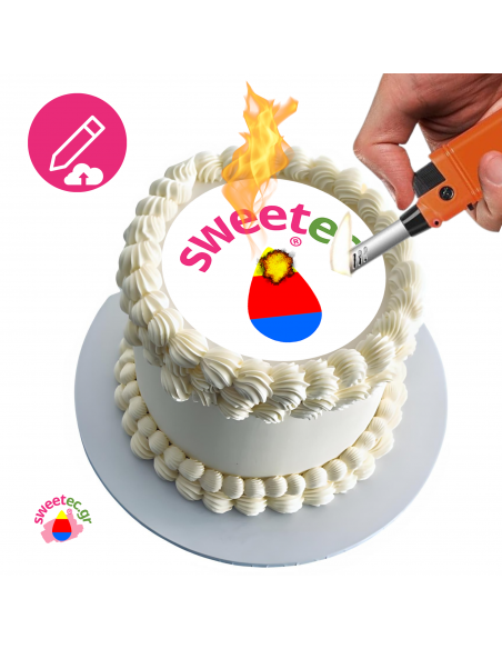 Design now online your Personalized Burn Away Cake custom birthday topper