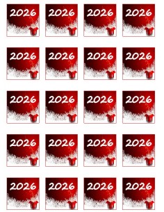Christmas image transfer sheet in chocolate rectangle...