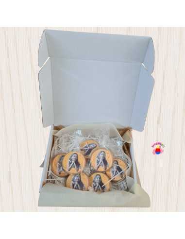 Cookies 6,5cm Ø with edible photo or logo printing for birthdays, baptisms, weddings and corporate events