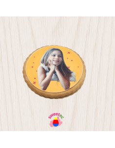 Cookies 6,5cm Ø with edible photo or logo printing for birthdays, baptisms, weddings and corporate events