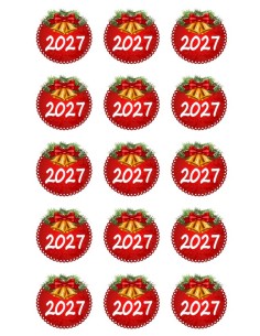 Christmas image transfer sheet in chocolate round 6061