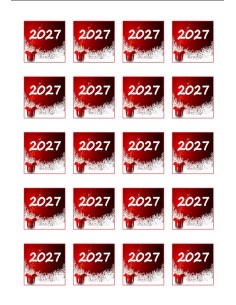 Christmas image transfer sheet in chocolate rectangle...