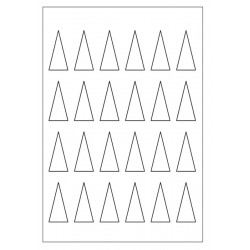 Custom Edible print chocolate transfer sheet  5x3,5cm cone (24 pcs / sheet) 05665 2