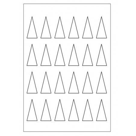Custom Edible print chocolate transfer sheet  5x3,5cm cone (24 pcs / sheet) 05665