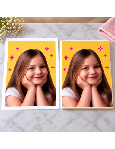 Custom edible print on chocolate transfer sheets A4(20x26 cm) 05673