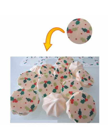 Edible meringue print round 6cm 12 pcs / sheet with your photo 05761