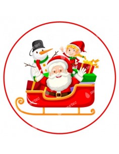 Icing Sheet Santa Claus Christmas 4983