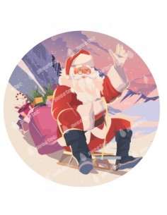 Icing Sheet Santa Claus Christmas 4984