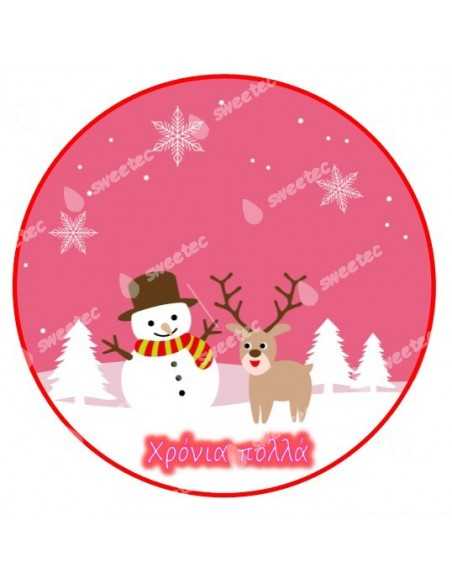Icing Sheet Snowman Christmas 6003