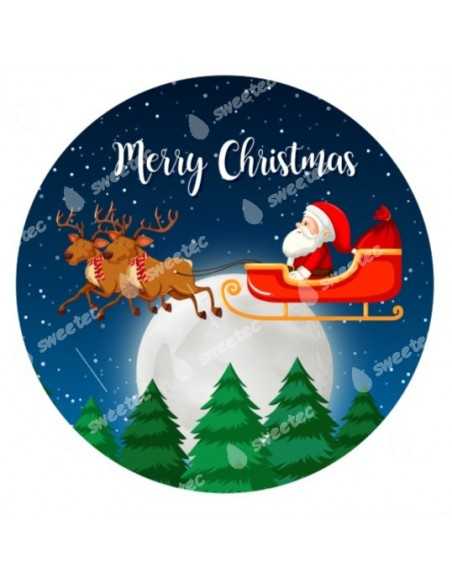 Icing sheet Santa Claus Christmas 6009
