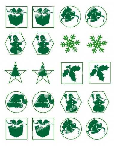Various edible Christmas designs 3,75cm 05792