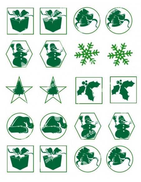 Various edible Christmas designs 3,75cm 05792