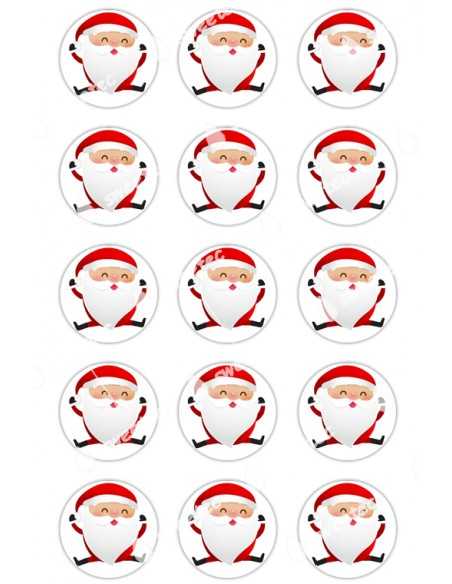 Christmas image transfer sheet in chocolate round 6048