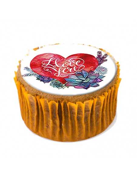 Valentine's Day edible sheets for cupcake & cookies 6132 red heart flowers