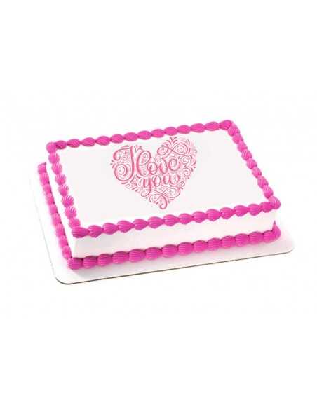 Valentine's Day edible icing sheets 6103 pink heart