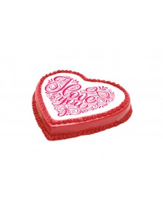 Valentine's Day edible icing sheets 6103 pink heart 2
