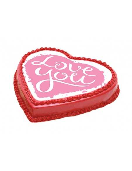 Valentine's Day edible icing sheets 6108 pink heart