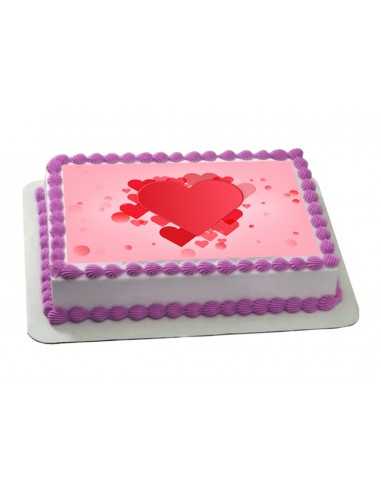 Valentine's Day edible icing sheets  6112 red hearts