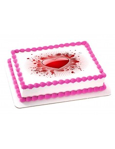 Valentine's Day edible icing sheets 6115 red heart 2