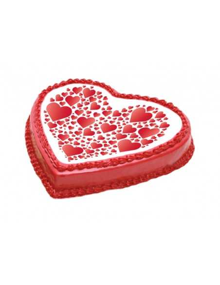 Valentine's Day edible icing sheets 6116 red hearts