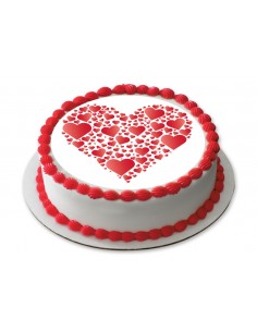 Valentine's Day edible icing sheets 6116 red hearts 2