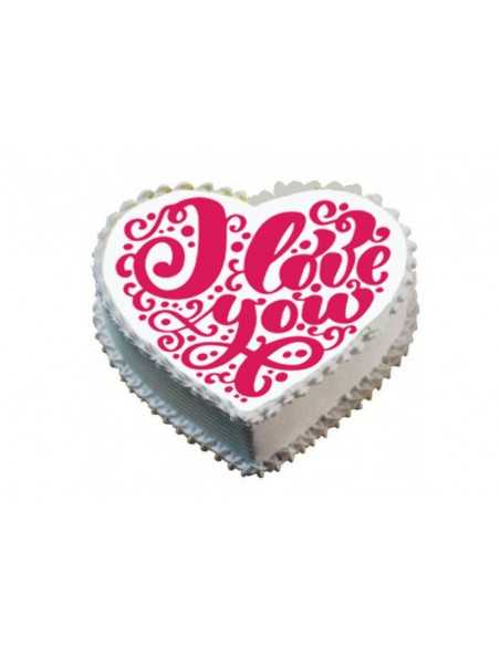 Valentine's Day edible icing sheets 6118 pink heart
