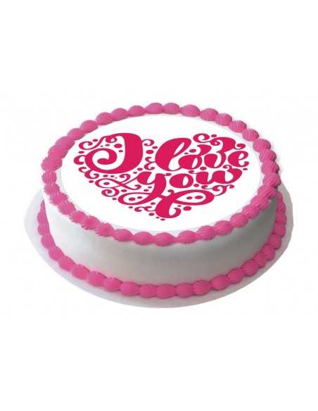 Valentine's Day edible icing sheets 6118 pink heart