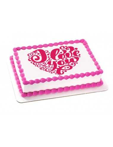 Valentine's Day edible icing sheets 6118 pink...