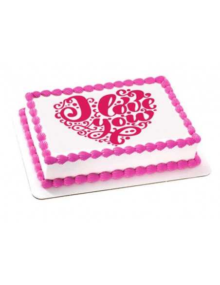Valentine's Day edible icing sheets 6118 pink heart