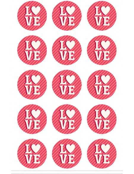 Valentine's Day chocolate image transfer sheet