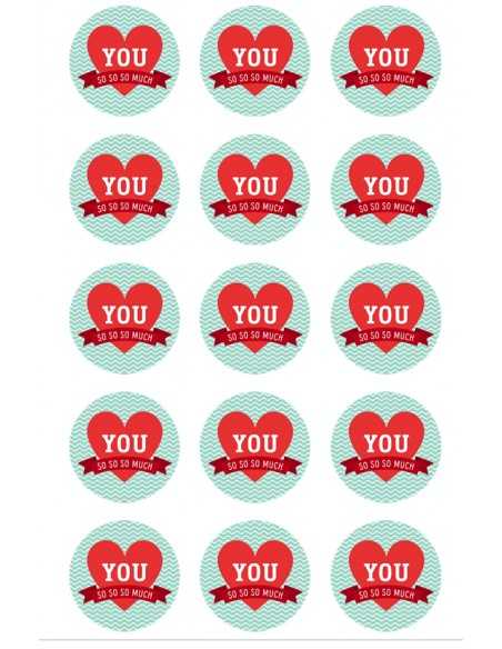 Valentine's Day chocolate image transfer sheet
