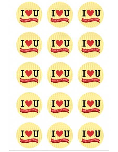 Valentine's Day chocolate image transfer sheet