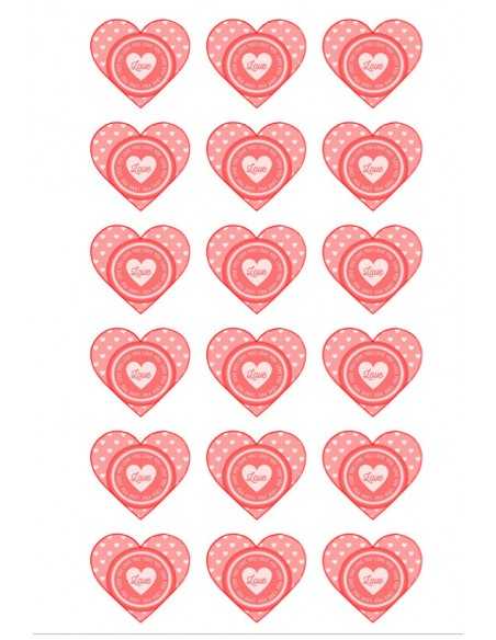 Valentine's Day chocolate image transfer sheet