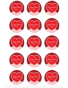 Valentine's Day chocolate image transfer sheet