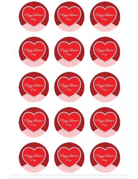 Valentine's Day chocolate image transfer sheet