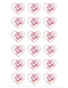 Valentine's Day chocolate image transfer sheet 2