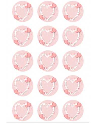 Valentine's Day chocolate image transfer sheet