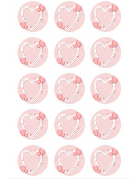 Valentine's Day chocolate image transfer sheet
