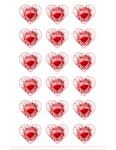 Valentine's Day chocolate image transfer sheet 2