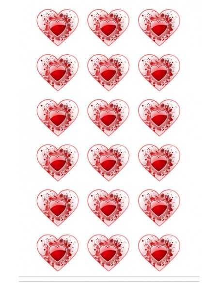 Valentine's Day chocolate image transfer sheet  6161