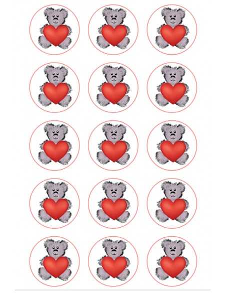 Essbarer Druck 6165 auf Schokoladentransferbögen (Choco Sheets)  zum Valentinstag
