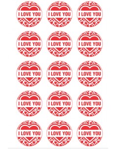 Valentine's Day chocolate image transfer sheet 6166