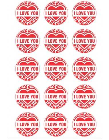Valentine's Day chocolate image transfer sheet 6166