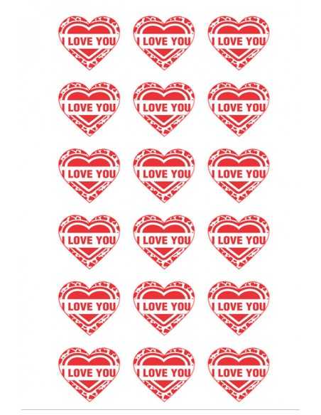 Valentine's Day chocolate image transfer sheet 6166
