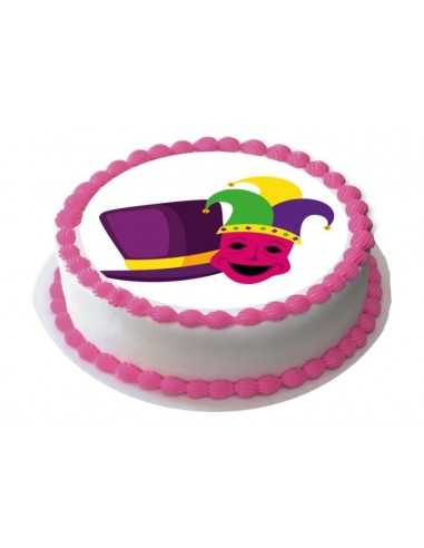 Carnival hat colored mask Edible icing sheets  6169