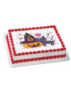 Halloween κολοκύθα γάτα βρώσιμα Φύλλα  ζαχαρόπαστας 6181 2