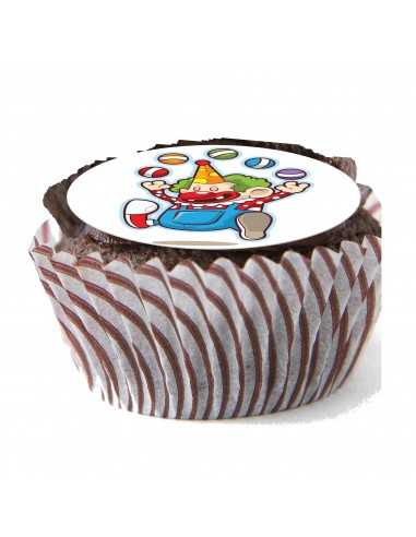 Αποκριάτικα κλόουν βρώσιμα φύλλα για cupcake & Μπισκότα 6193