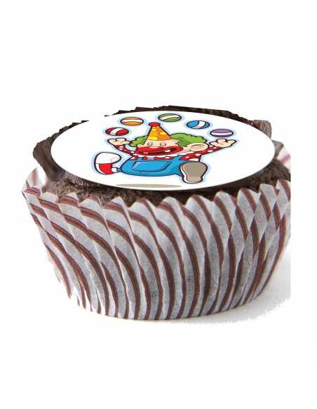 Αποκριάτικα κλόουν βρώσιμα φύλλα για cupcake & Μπισκότα 6193