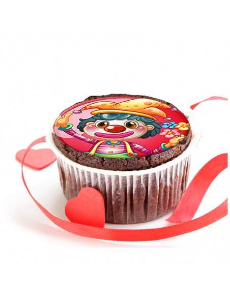 Αποκριάτικα κλόουν βρώσιμα φύλλα για cupcake & Μπισκότα 6203